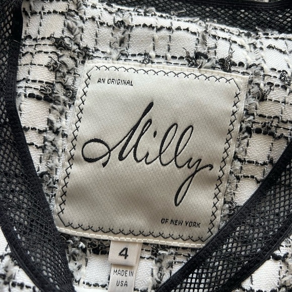 Milly White Tweed Jacket Skirt Suit Set - Picture 3 of 9